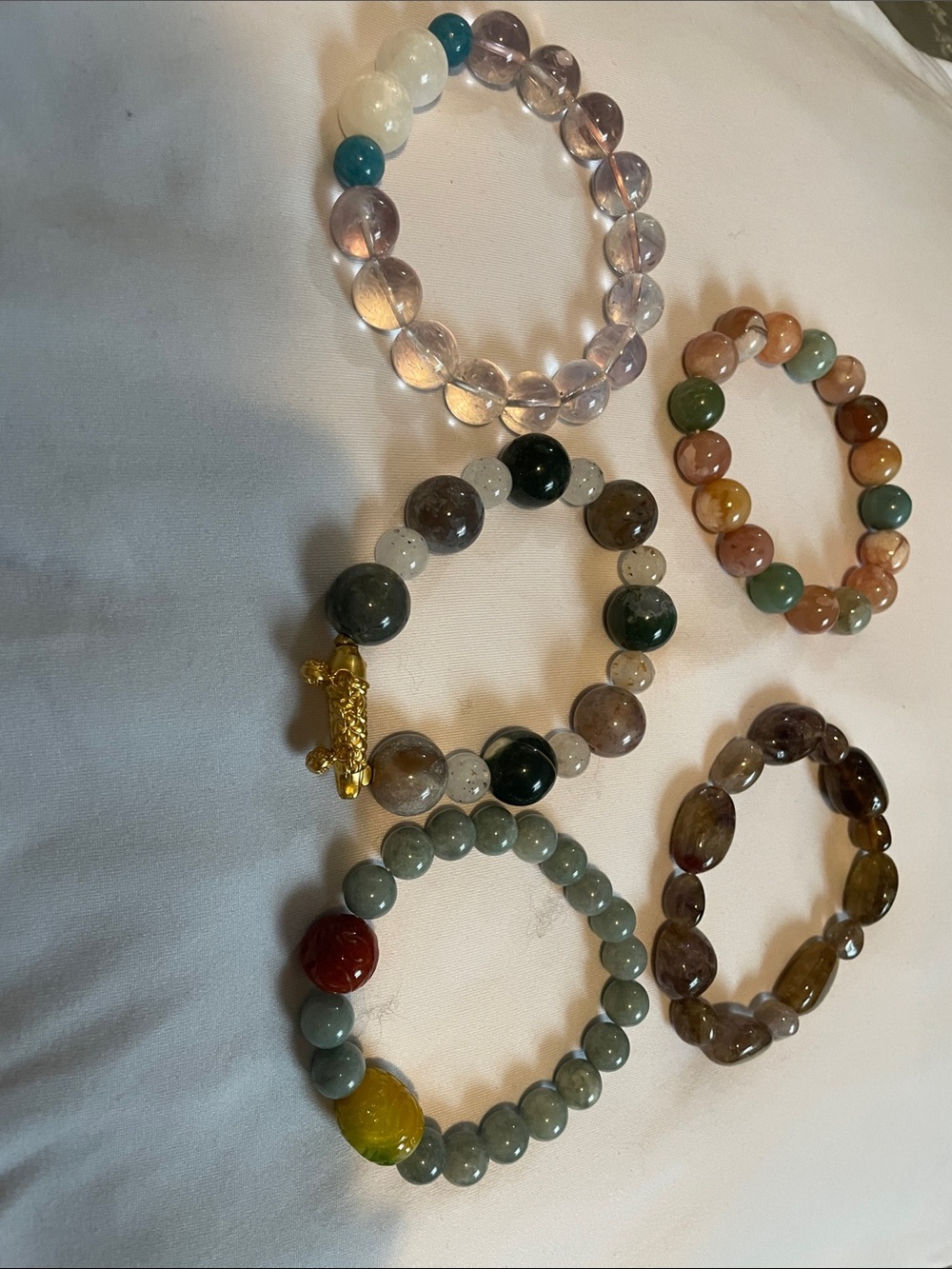 Multi-Color Beaded Women’s Bracelet - Mixed Gemstone Style